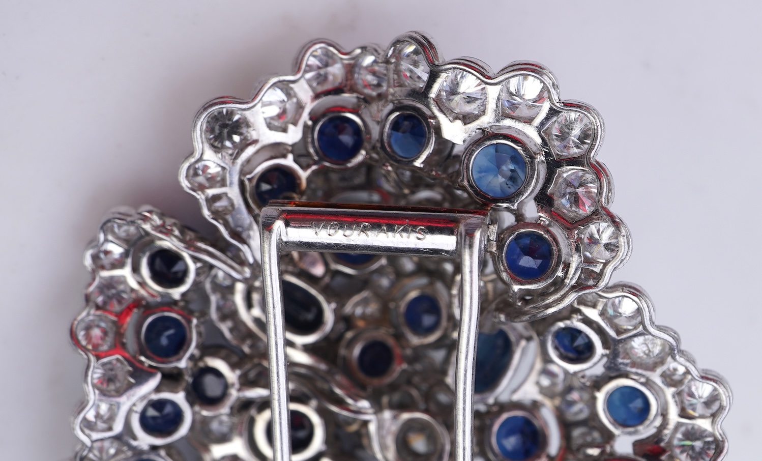 Vourakis, a sapphire and diamond demi-parure, mid-late 20th century
